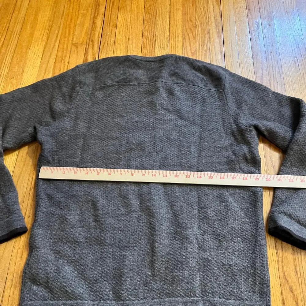 Smartwool Sweater Mens Medium Gray Wool Pullover Hiking - Picture 4 of 6